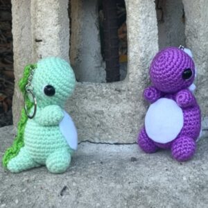 Llaveros Tejidos GRANDES - Dinosaurios